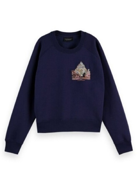 Scotch & Soda Tops - SCOTCH & SODA Embroidered Crewneck Sweatshirt Navy Size XL